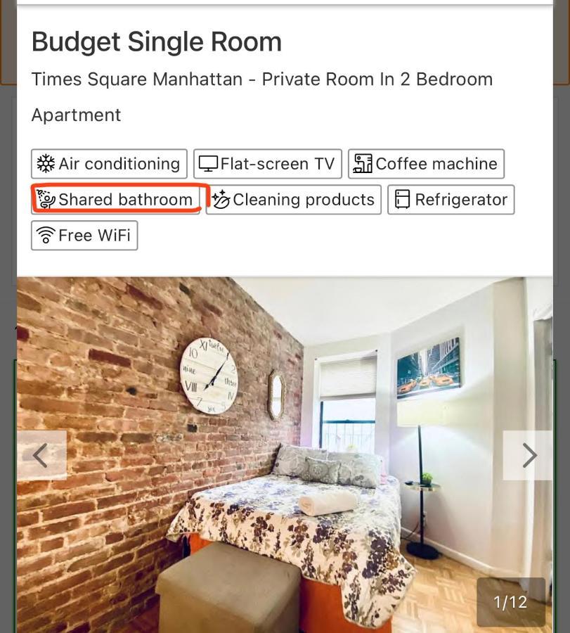 Times Square Manhattan - Private Room In 2 Bedroom Apartment New York Ngoại thất bức ảnh